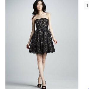 Neiman Marcus Target Robert Rodriguez Lace Strapless Party Cocktail Black Dress✨